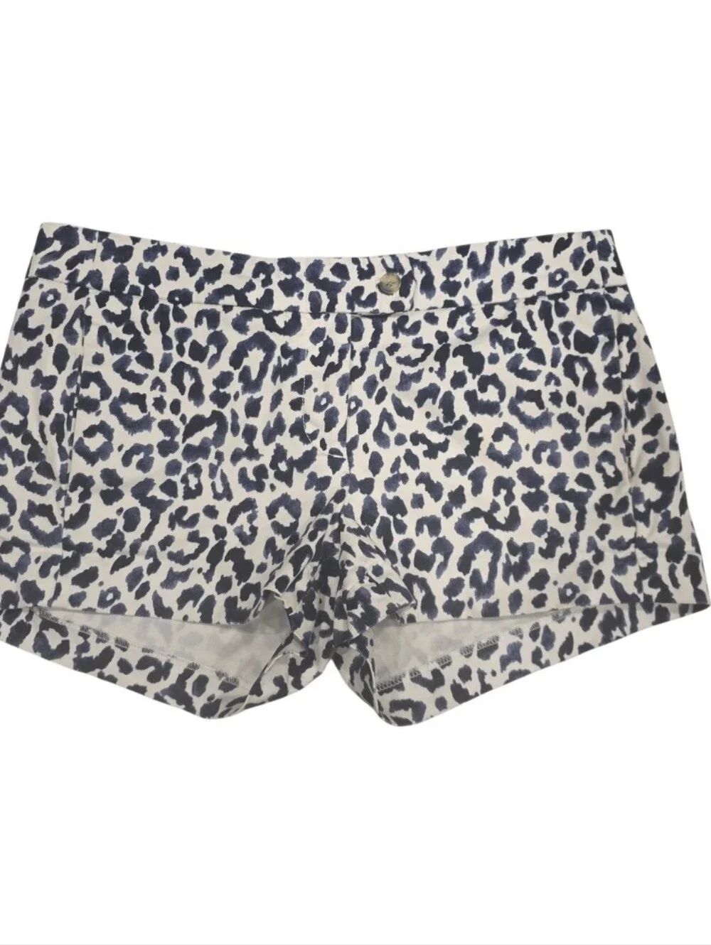 J.Crew Leopard Print Stretch Shorts Size 6 Coastal Chic Preppy Resort